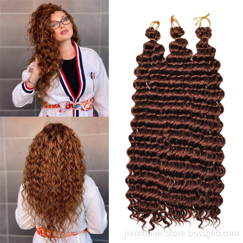 crochet braid deep twist hair premium deep wave yaki synthetic hair extension 22 inch braiding bulk hair